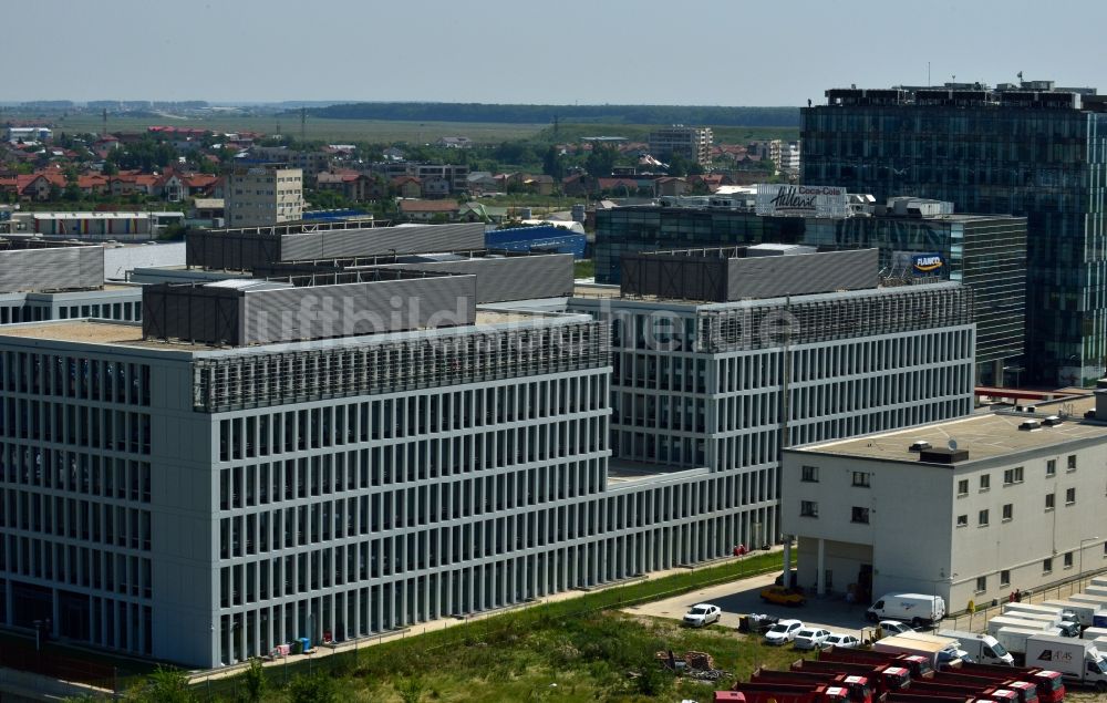 Luftaufnahme Bukarest - Bürogebäude Swan Office & Technology Park in Bukarest in Rumänien