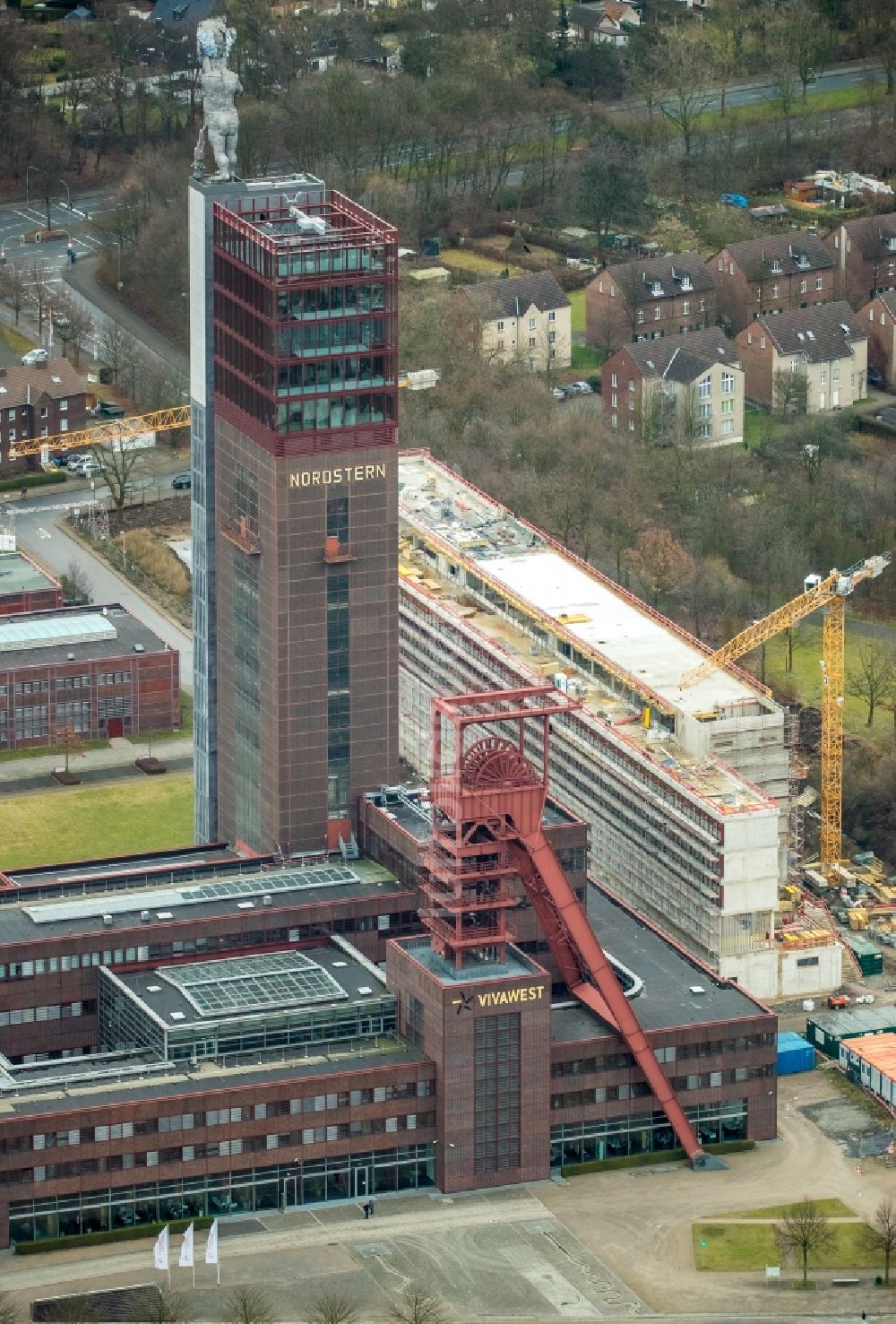 Luftbild Gelsenkirchen - Bürogebäude des Verwaltungs- und Geschäftshauses der Vivawest Wohnen GmbH in Gelsenkirchen im Bundesland Nordrhein-Westfalen