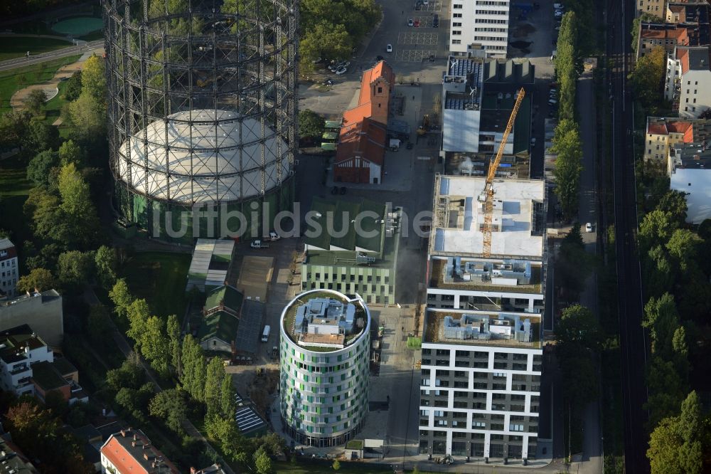 Berlin von oben - Bürogebäude und Wissenschaftseinrichtungen am EUREF-Campus im Ortsteil Schöneberg in Berlin