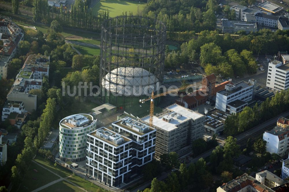 Berlin von oben - Bürogebäude und Wissenschaftseinrichtungen am EUREF-Campus im Ortsteil Schöneberg in Berlin