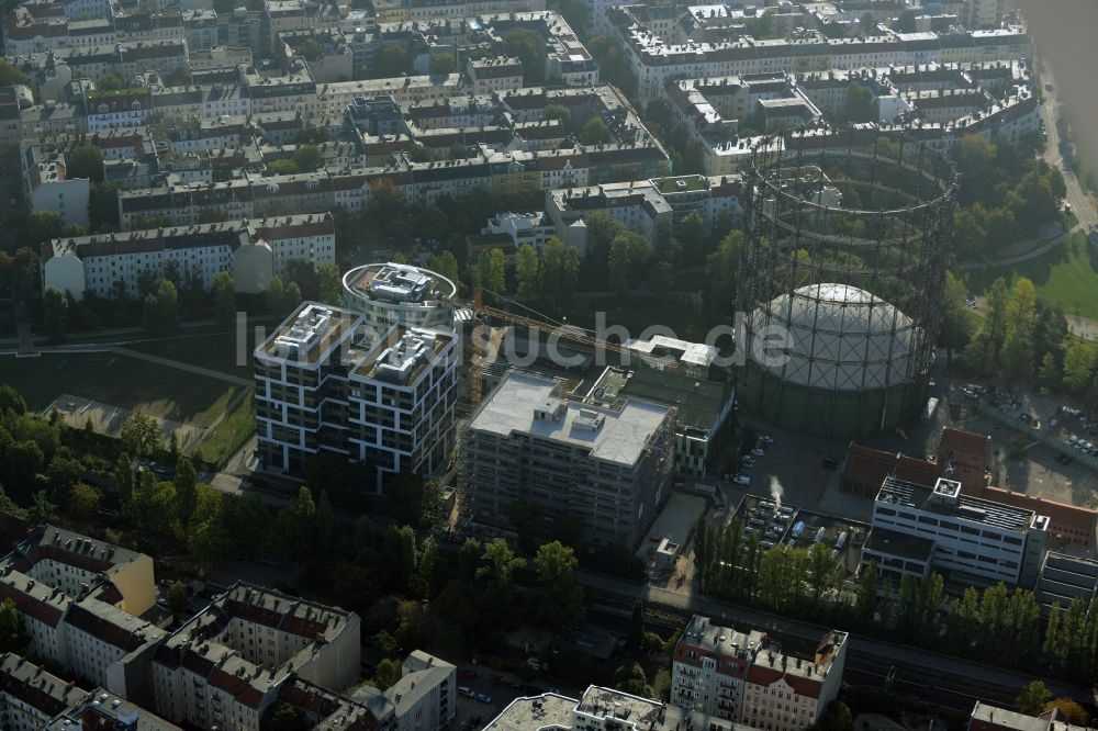 Berlin von oben - Bürogebäude und Wissenschaftseinrichtungen am EUREF-Campus im Ortsteil Schöneberg in Berlin