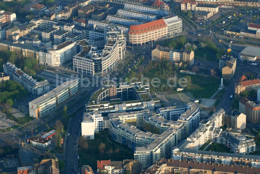 Leipzig von oben - Bürogebäudekomplex an der Kohlgartenstraße in Leipzig-Volkmarsdorf