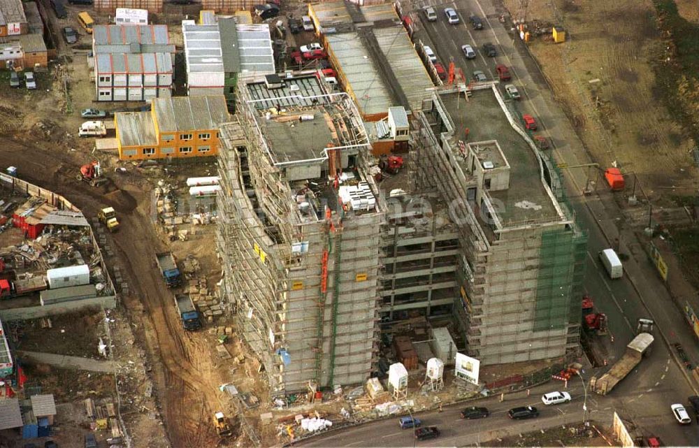 Luftaufnahme Berlin - Bürohausbau Mossepalais am Potsdamer Platz