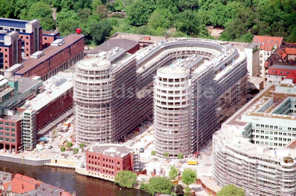 Luftbild Berlin - 23.06.1994 Bürohausbau Spreebogen Moabit