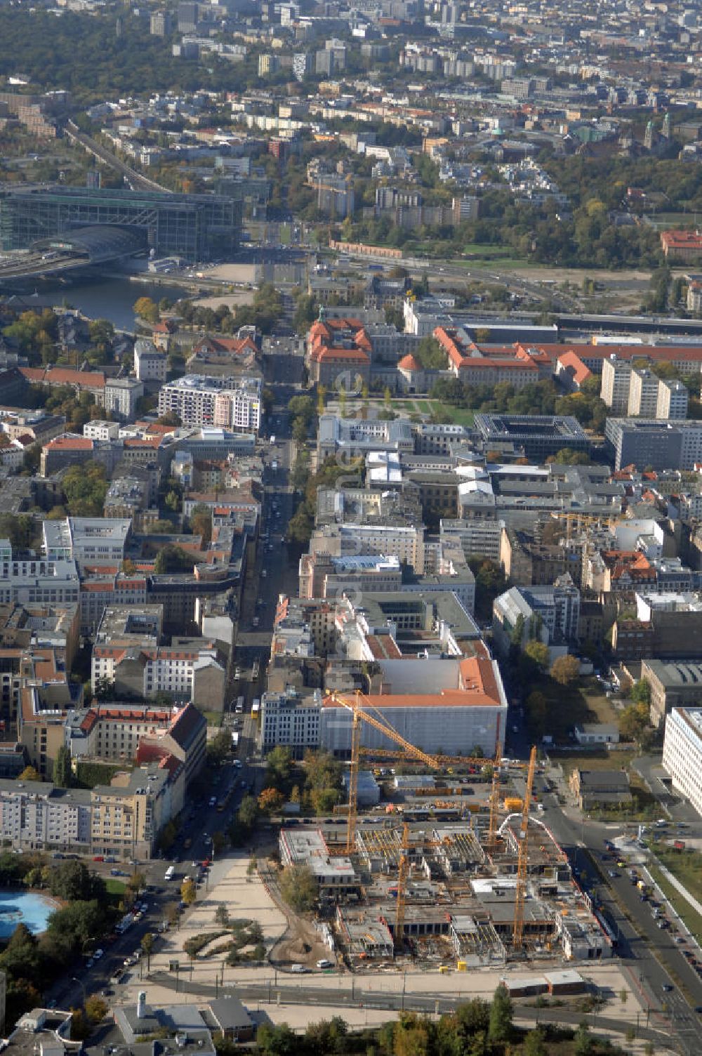 Berlin aus der Vogelperspektive: Bürohausnebau am Nordbahnhof Berlin