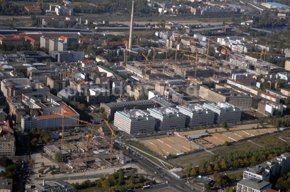 Berlin von oben - Bürohausnebau am Nordbahnhof Berlin