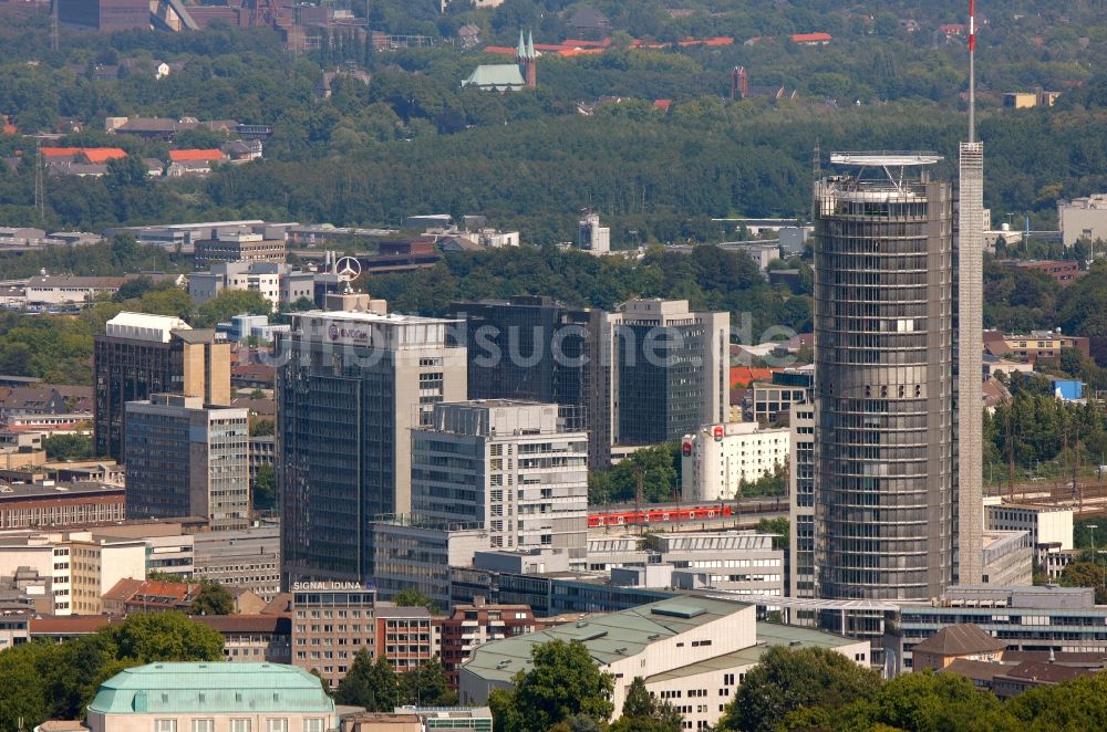 Essen aus der Vogelperspektive: Bürohochhäuser in Essen im Bundesland Nordrhein-Westfalen