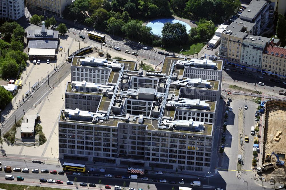 Luftbild Berlin Mitte - Büroneubau Nordbahnhof Carrée am Nordbahnhof in Berlin-Mitte