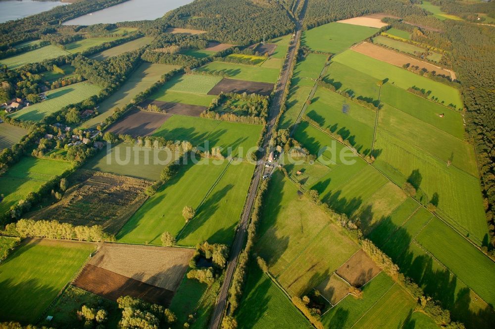 Haltern am See von oben - Brookweg bei Sythen in Haltern am See im Bundesland Nordrhein-Westfalen