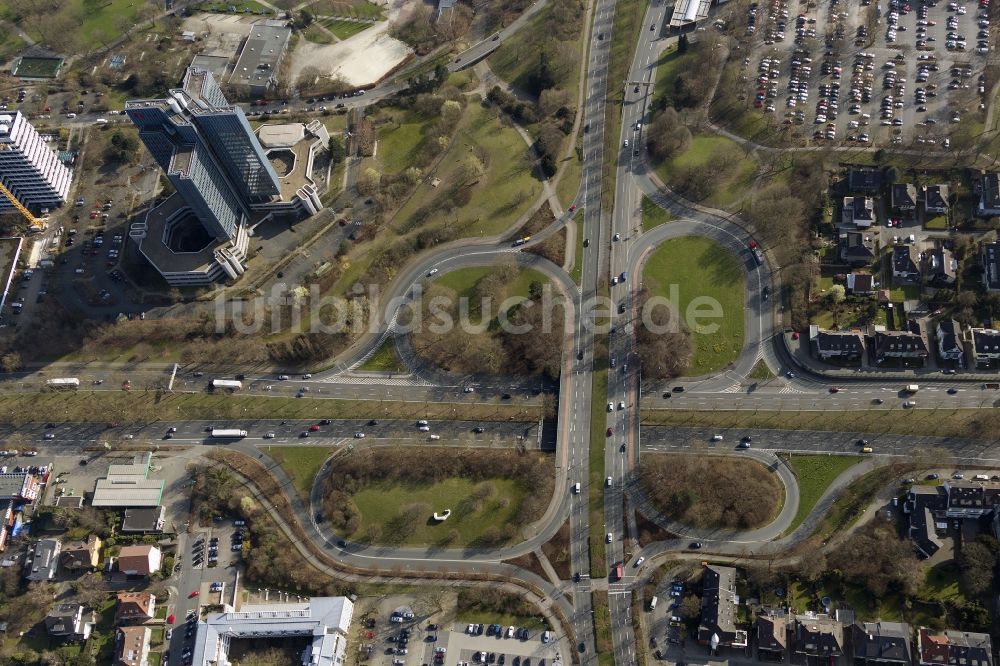 Luftbild Dortmund - Büroturm am Florian in der Florianstraße am Westfalenpark in Dortmund im Bundesland Nordrhein-Westfalen