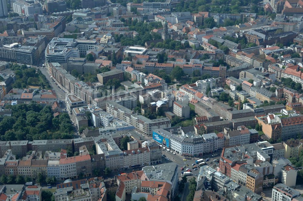 Luftbild Berlin - Brunnenstrasse / Torstrasse in 10119 Berlin - Mitte am Rosenthaler Platz