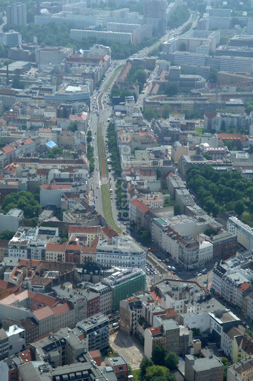 Luftaufnahme Berlin - Brunnenstrasse / Torstrasse in 10119 Berlin - Mitte am Rosenthaler Platz