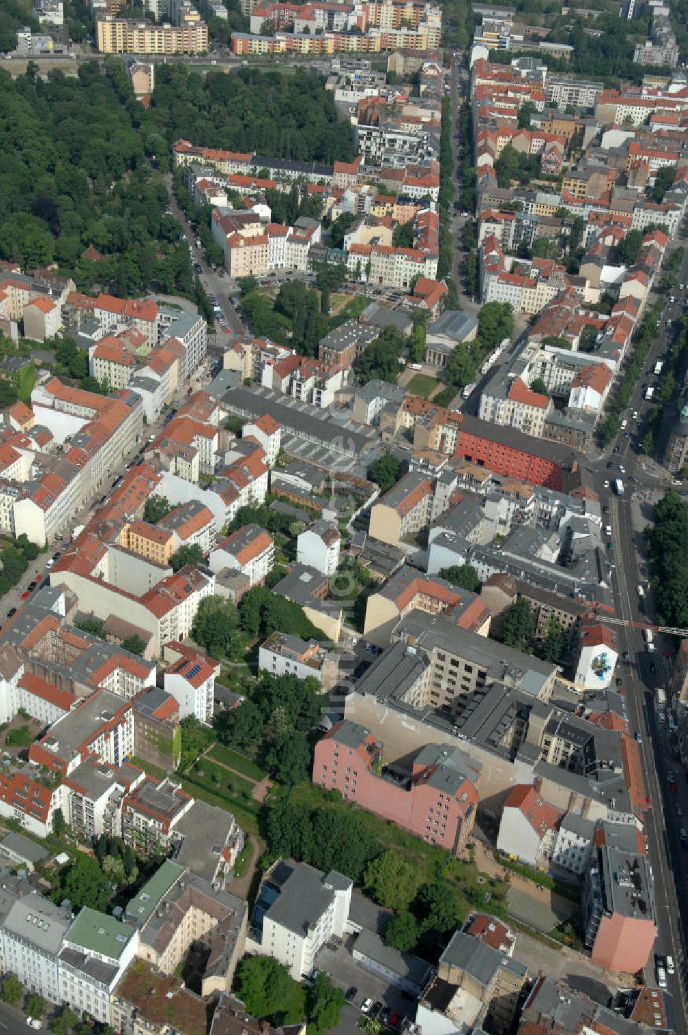 Luftbild Berlin - Brunnenstrasse / Torstrasse in 10119 Berlin - Mitte am Rosenthaler Platz