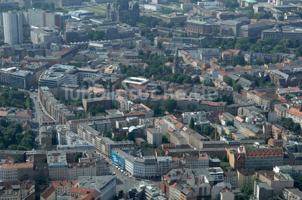 Luftbild Berlin - Brunnenstrasse / Torstrasse in 10119 Berlin - Mitte am Rosenthaler Platz