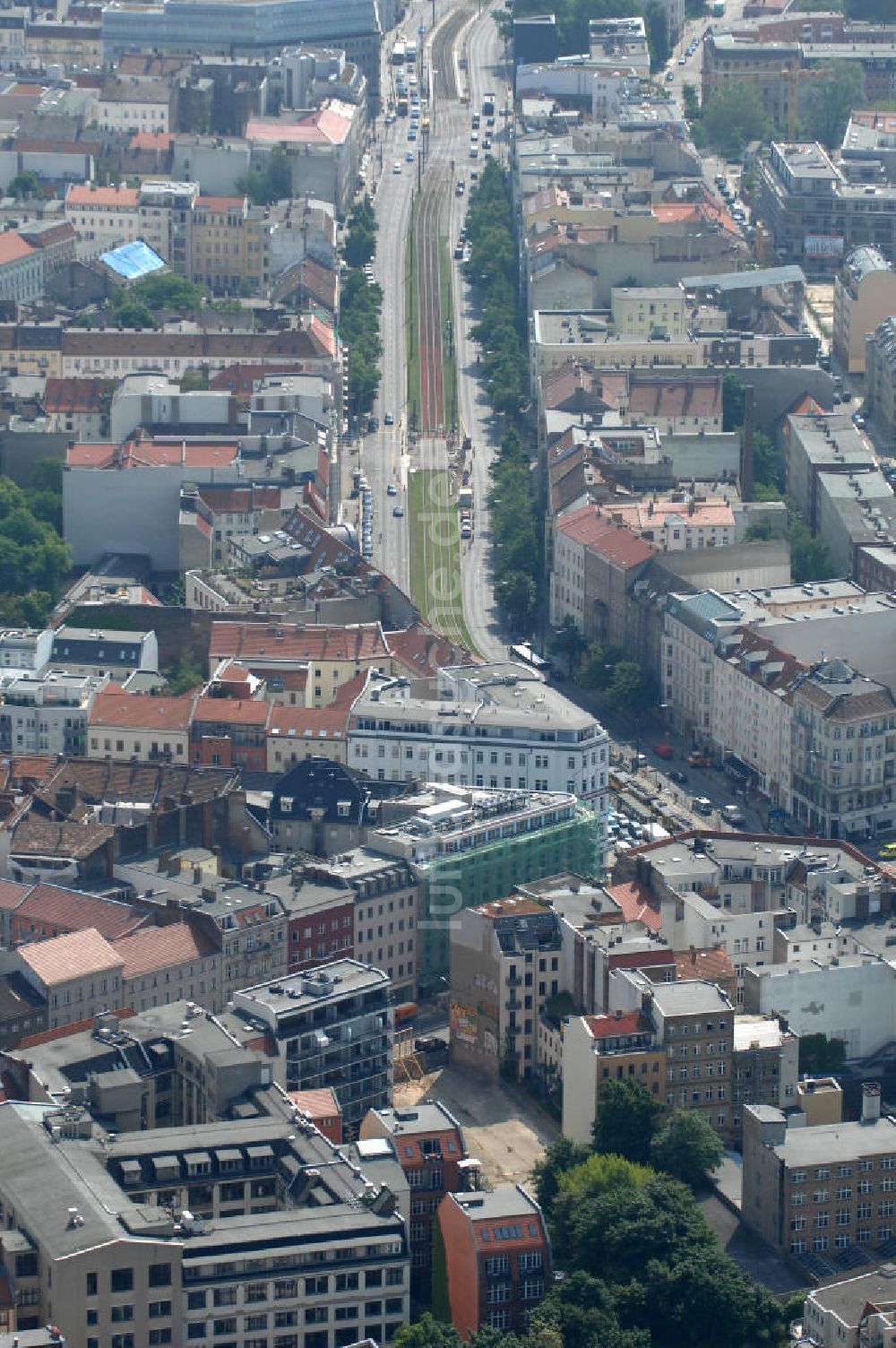 Luftaufnahme Berlin - Brunnenstrasse / Torstrasse in 10119 Berlin - Mitte am Rosenthaler Platz