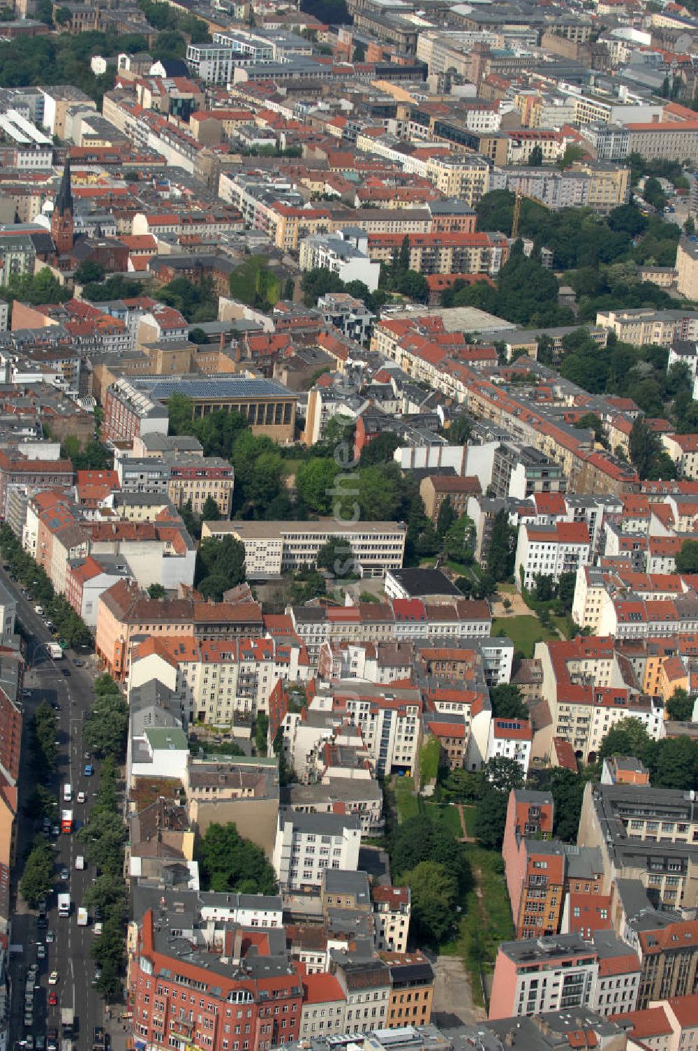 Luftbild Berlin - Brunnenstrasse / Torstrasse in 10119 Berlin - Mitte am Rosenthaler Platz