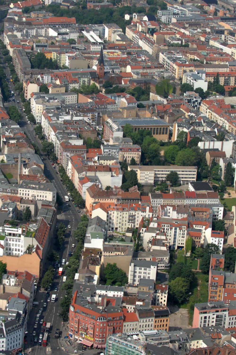 Luftaufnahme Berlin - Brunnenstrasse / Torstrasse in 10119 Berlin - Mitte am Rosenthaler Platz