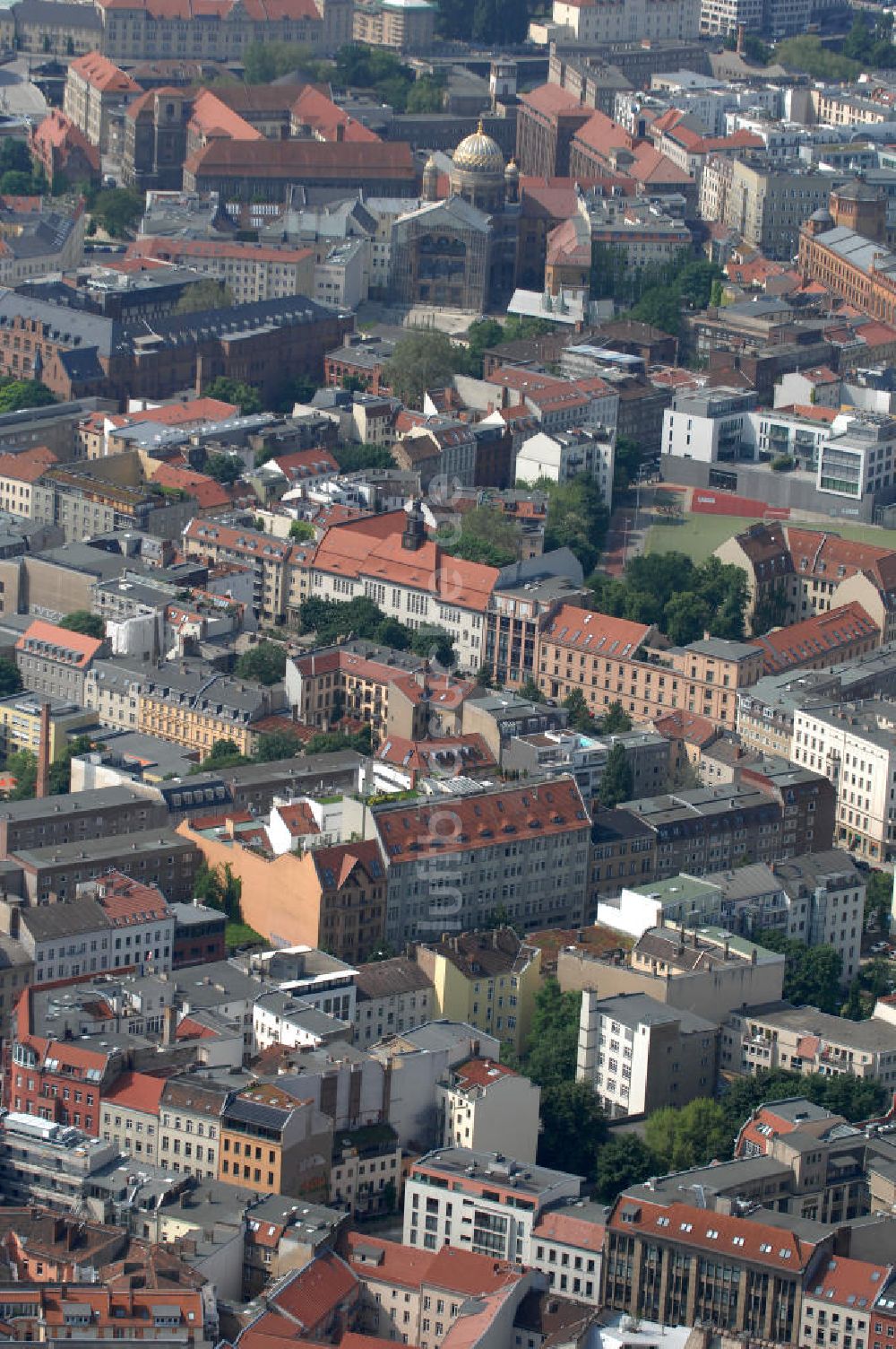 Luftaufnahme Berlin - Brunnenstrasse / Torstrasse in 10119 Berlin - Mitte am Rosenthaler Platz