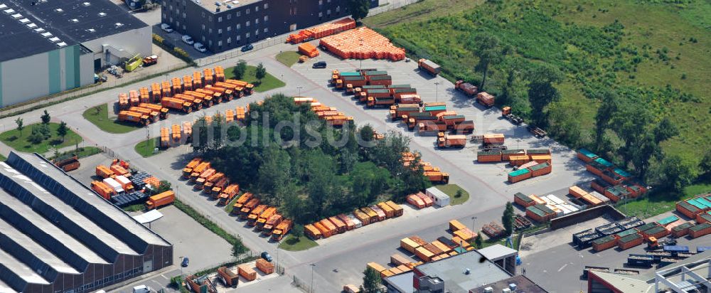 Luftaufnahme Berlin Neukölln - BSR Betriebshof an der Gradestraße in Berlin - Neukölln