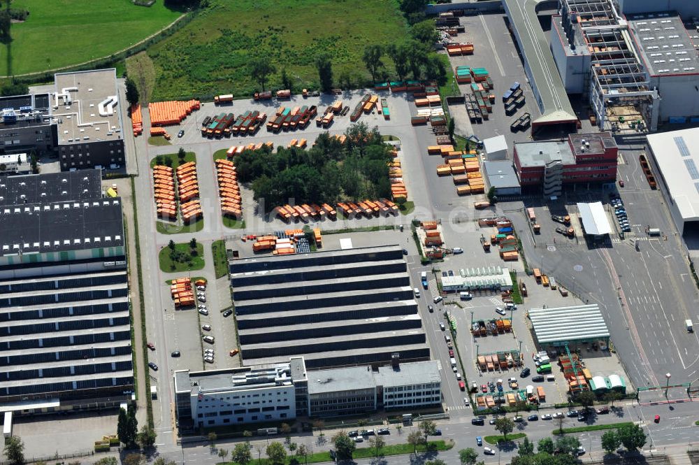 Luftaufnahme Berlin Neukölln - BSR Betriebshof an der Gradestraße in Berlin - Neukölln