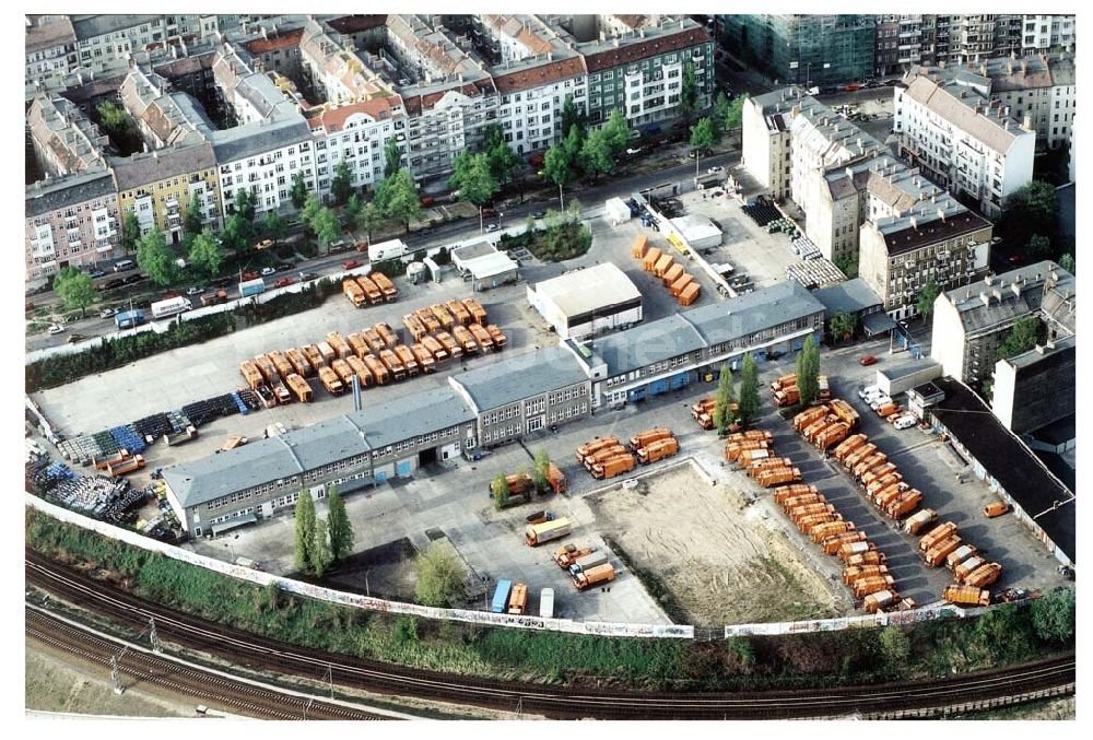 Berlin von oben - BSR-Depot an der Schönhauser Allee in Berlin-Prenzlauer Berg