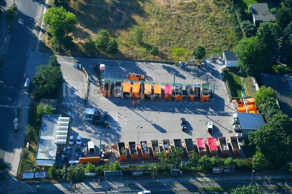 Luftbild Berlin - BSR Recyclinghof Rahnsdorfer Straße in Berlin-Mahlsdorf