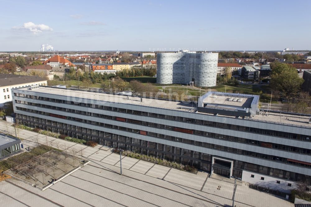 Cottbus von oben - BTU Cottbus - Senftenberg am Platz der Deutschen Einheit in Cottbus im Bundesland Brandenburg