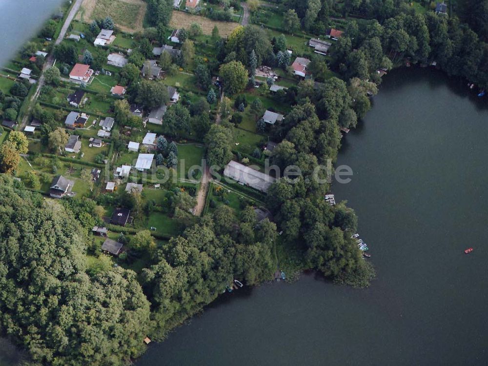 Luftaufnahme Strausberg - Bötzsee bei Strausberg (Anglerzentrum).