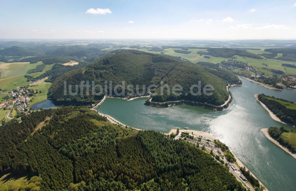 Luftbild Diemelsee - Buchenwälder am Nationalpark Diemelsee, einem Weltnaturerbegebiet der UNESCO