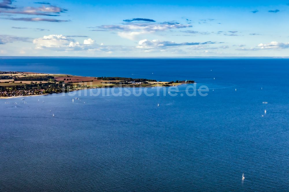 Luftaufnahme Kiel - Bucht entlang der Meeres- Küste Schilksee und Strande in Kiel im Bundesland Schleswig-Holstein, Deutschland