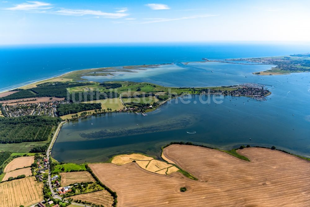 Luftbild Rabel - Bucht Schlei entlang der Meeres- Küste der Ostsee in Rabel im Bundesland Schleswig-Holstein, Deutschland