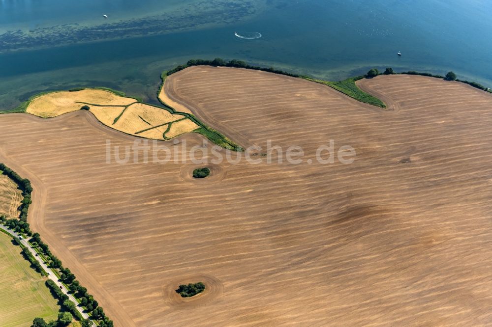 Luftaufnahme Rabel - Bucht Schlei entlang der Meeres- Küste der Ostsee in Rabel im Bundesland Schleswig-Holstein, Deutschland