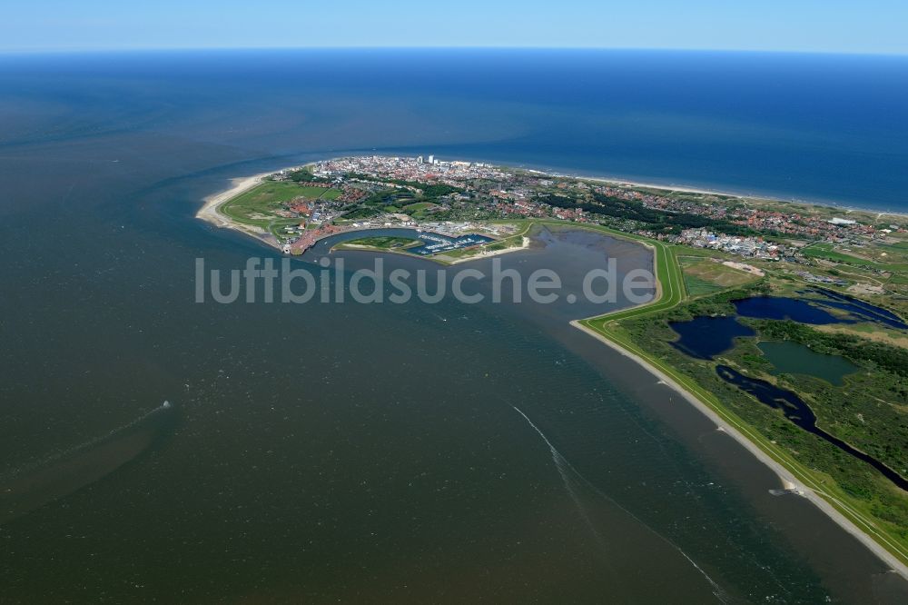 Luftbild Norderney - Buchtbereich der Nordseeinsel Norderney im Bundesland Niedersachsen