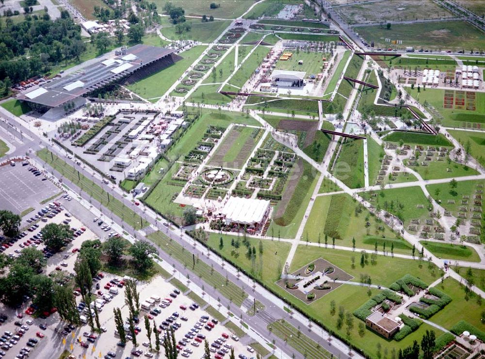 Luftaufnahme Potsdam - BUGA - Gelände in Potsdam Bornstedt.