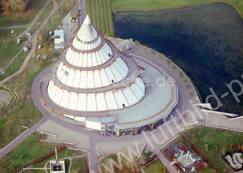 Luftbild Magdeburg / Sachsen - Anhalt - BUGA-Pyramide auf dem in Magdeburg / Sachsen - Anhalt.