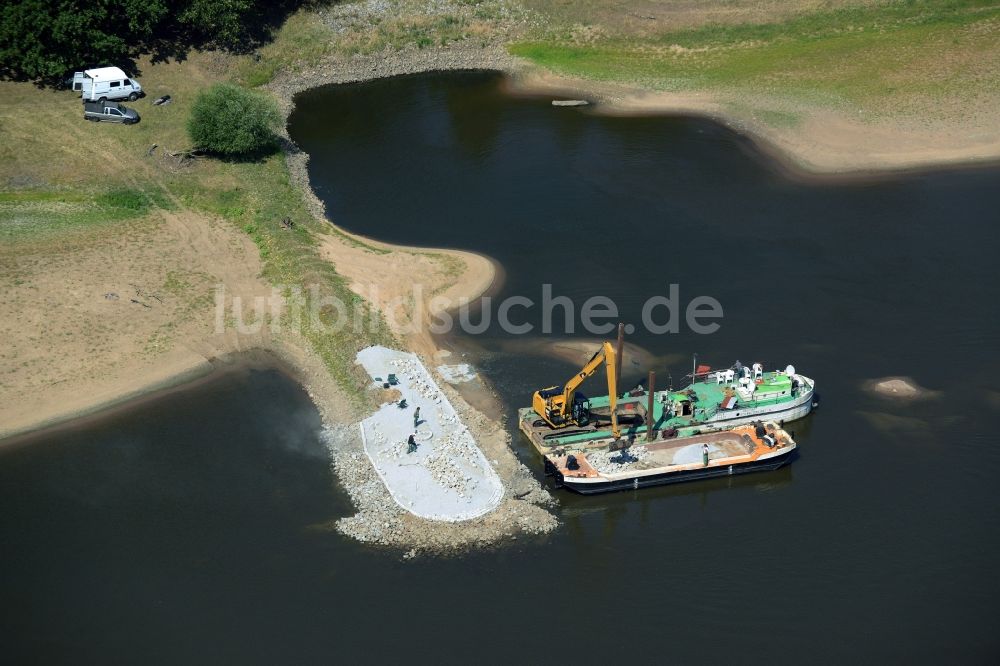 Luftbild Frankfurt (Oder) - Buhnen- Landschaft an den Uferbereichen der Oder Flussverlaufes in Frankfurt (Oder) im Bundesland Brandenburg