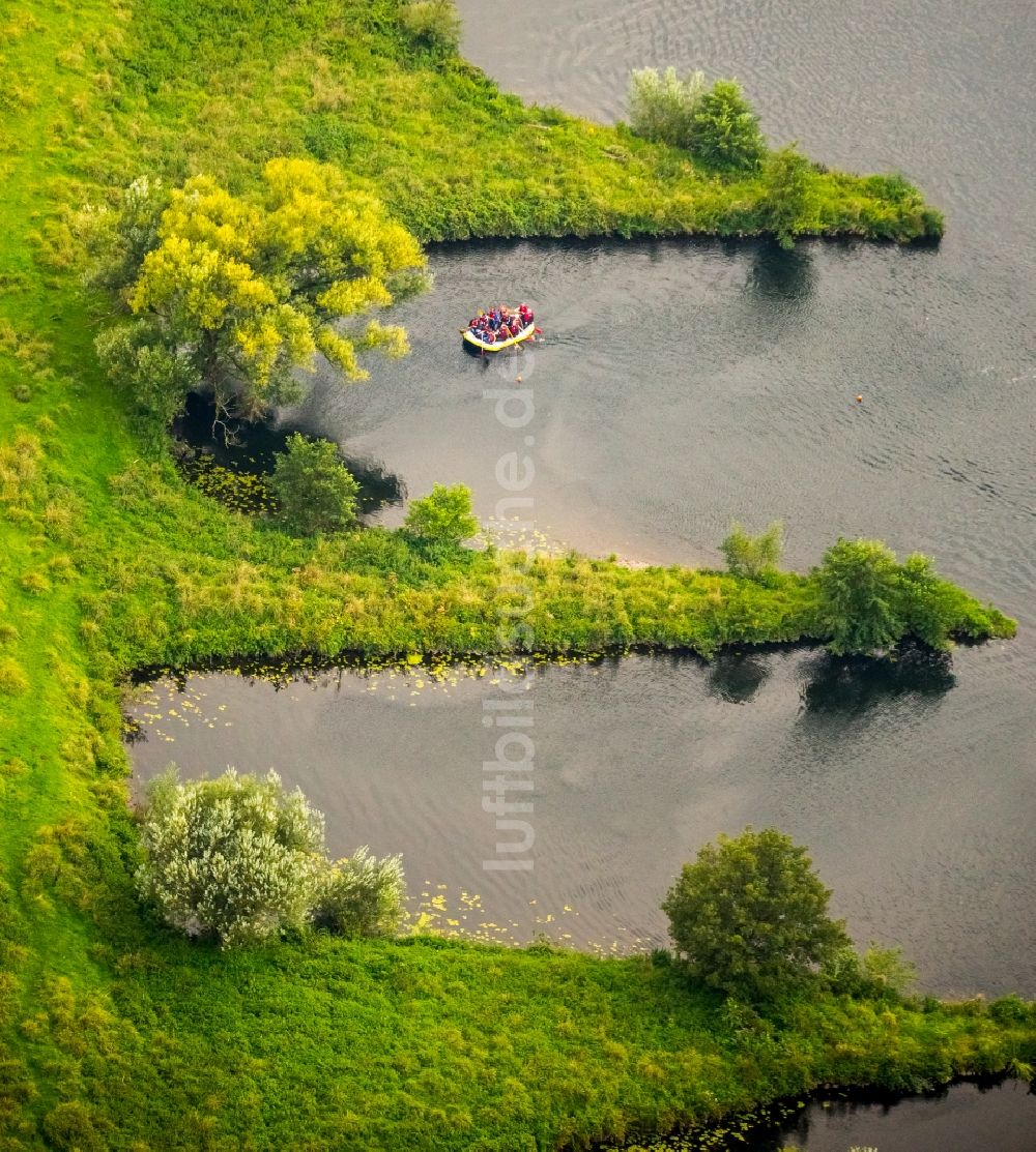 Luftaufnahme Hattingen - Buhnen- Landschaft an den Uferbereichen der Ruhr Flussverlaufes in Hattingen im Bundesland Nordrhein-Westfalen