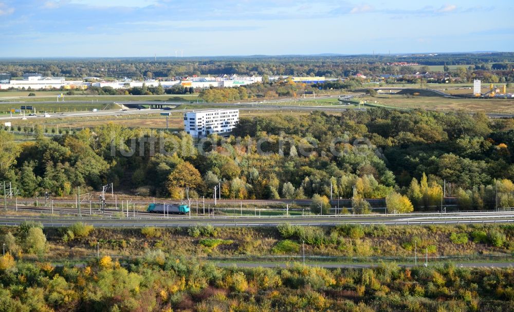 Luftaufnahme Schönefeld - Bundesautobahn 113 bei Schönefeld im Bundesland Brandenburg