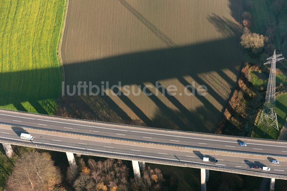 Luftaufnahme Velbert - Bundesautobahn 535 bei Velbert im Bundesland Nordrhein-Westfalen