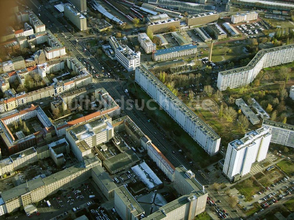 Luftbild Berlin - Lichtenberg - Bundesbeauftragter für die Unterlagen des MfS der DDR an der Ruschestraße in Berlin - Lichtenberg (Gauk-Behörde/Birthler-Behörde)