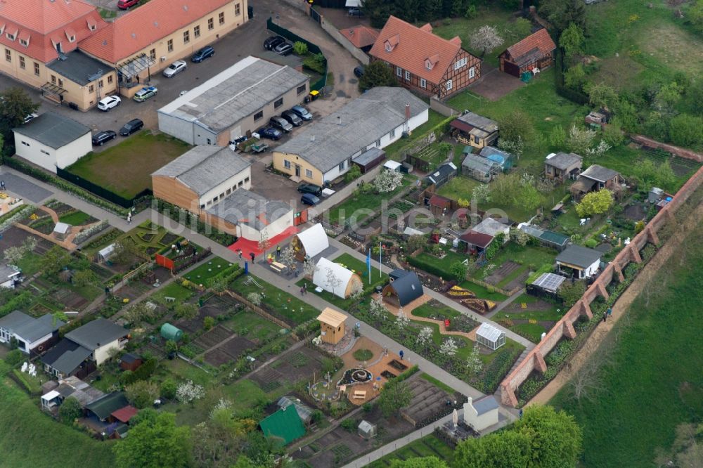 Luftaufnahme Hansestadt Havelberg - Bundesgartenschau (Buga) in der Hansestadt Havelberg im Bundesland Sachsen-Anhalt