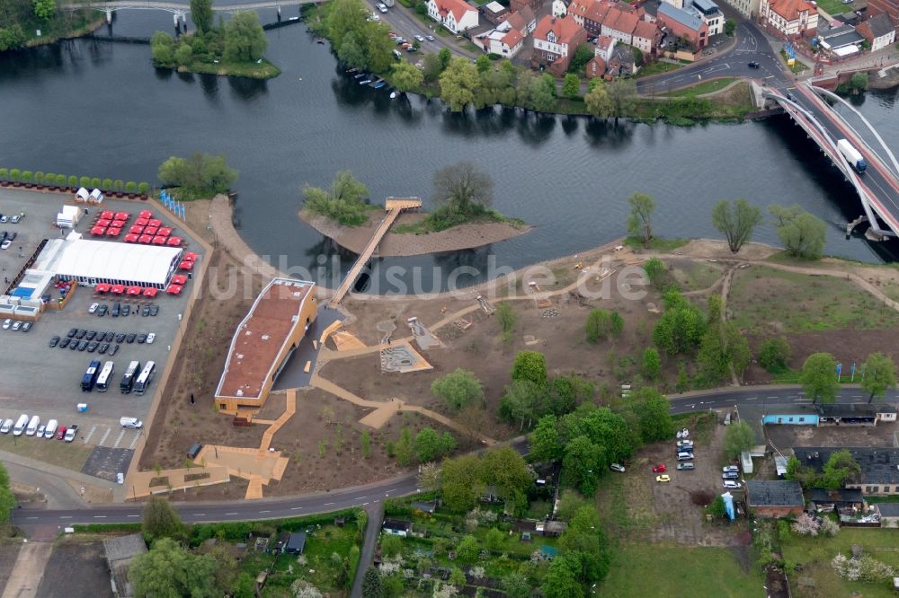 Luftaufnahme Hansestadt Havelberg - Bundesgartenschau (Buga) in der Hansestadt Havelberg im Bundesland Sachsen-Anhalt