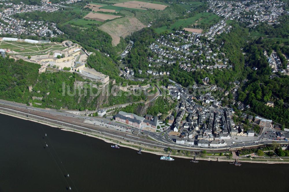 Koblenz aus der Vogelperspektive: Bundesgartenschau Buga Koblenz 2011