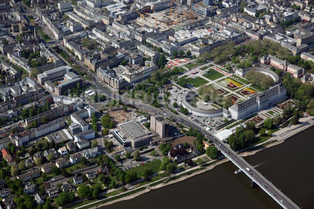 Koblenz von oben - Bundesgartenschau Buga Koblenz 2011