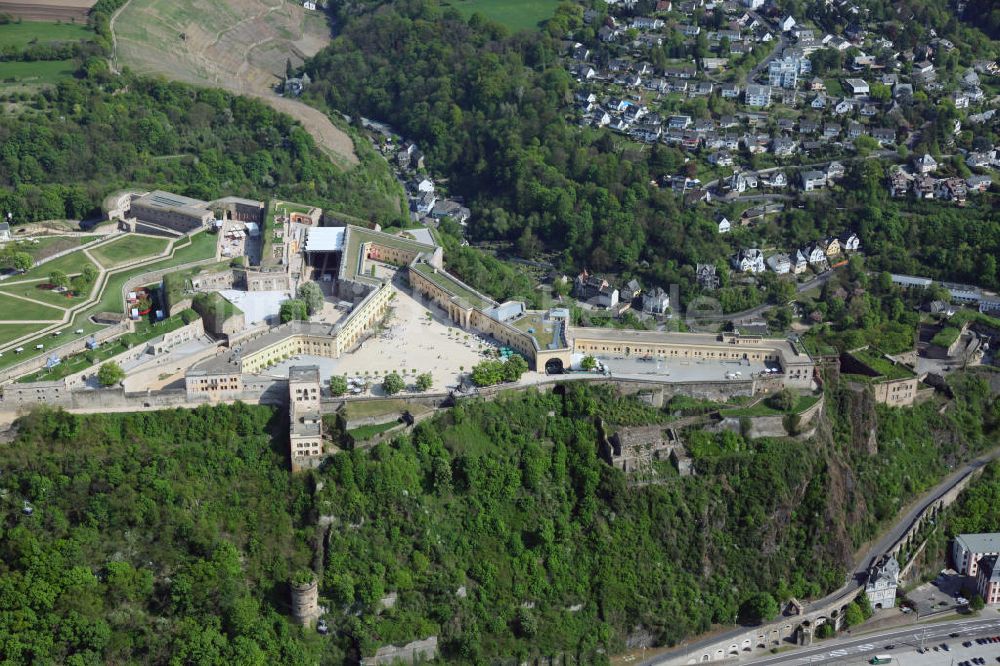 Koblenz aus der Vogelperspektive: Bundesgartenschau Buga Koblenz 2011