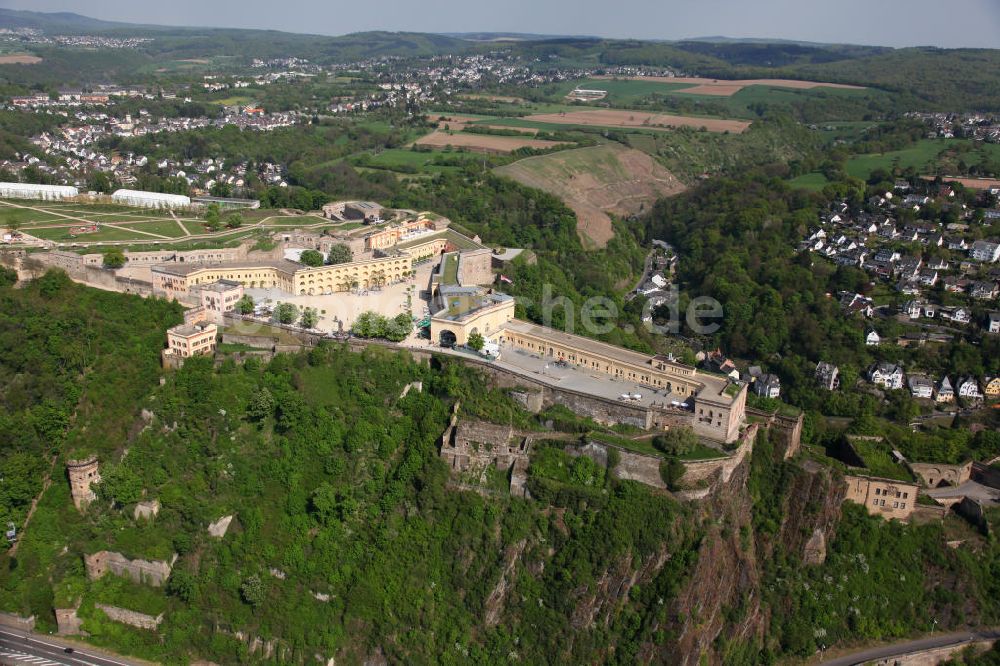 Luftbild Koblenz Ehrenbreitstein - Bundesgartenschau Buga Koblenz 2011