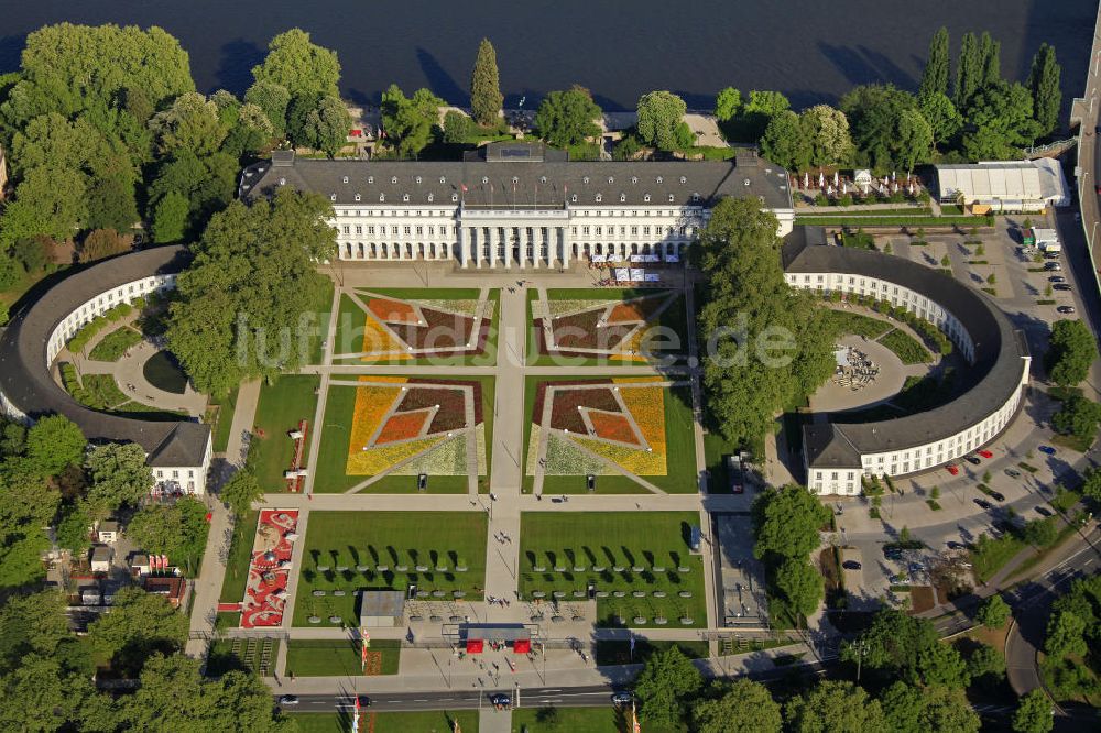 Luftbild Koblenz - Bundesgartenschau Buga 2011 am Kurfürstlichen Schloss in Koblenz