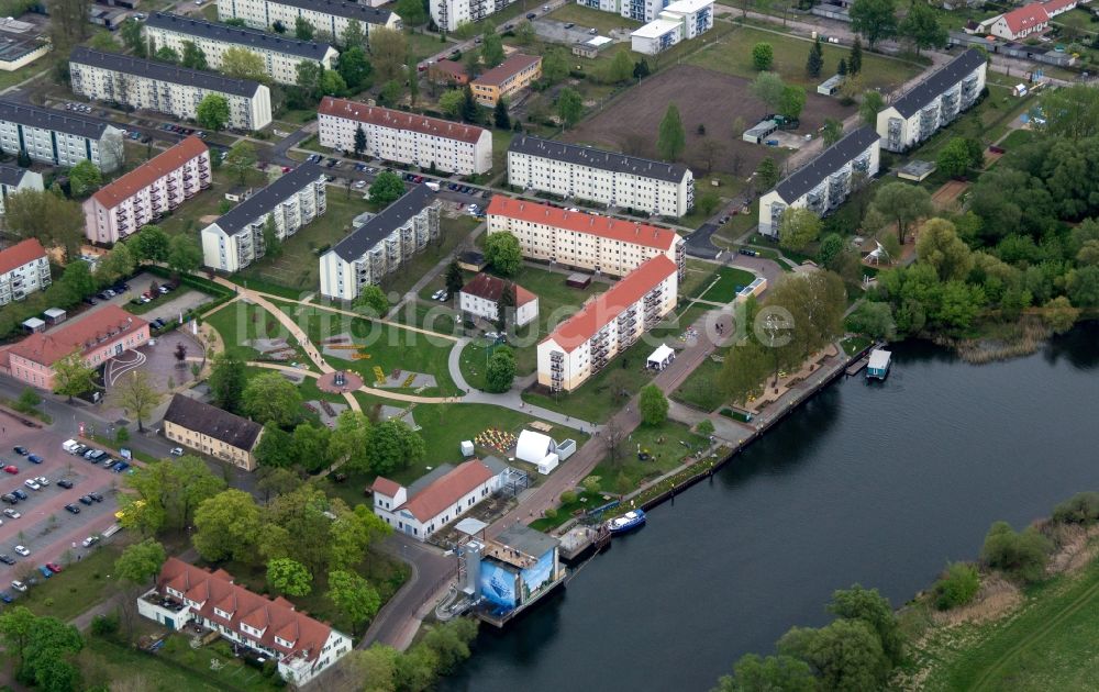 Premnitz von oben - Bundesgartenschau 2015 in Premnitz im Bundesland Brandenburg