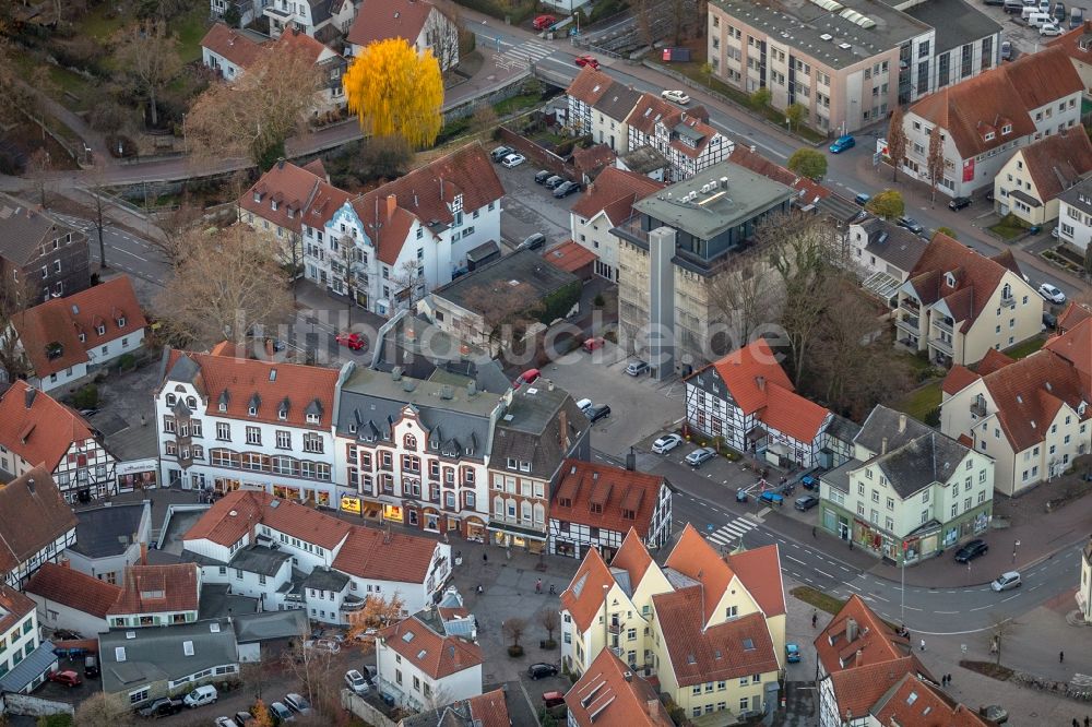 Luftbild Soest - Bunker- Gebäudekomplex Hochbunker am Brüdertor in Soest im Bundesland Nordrhein-Westfalen, Deutschland