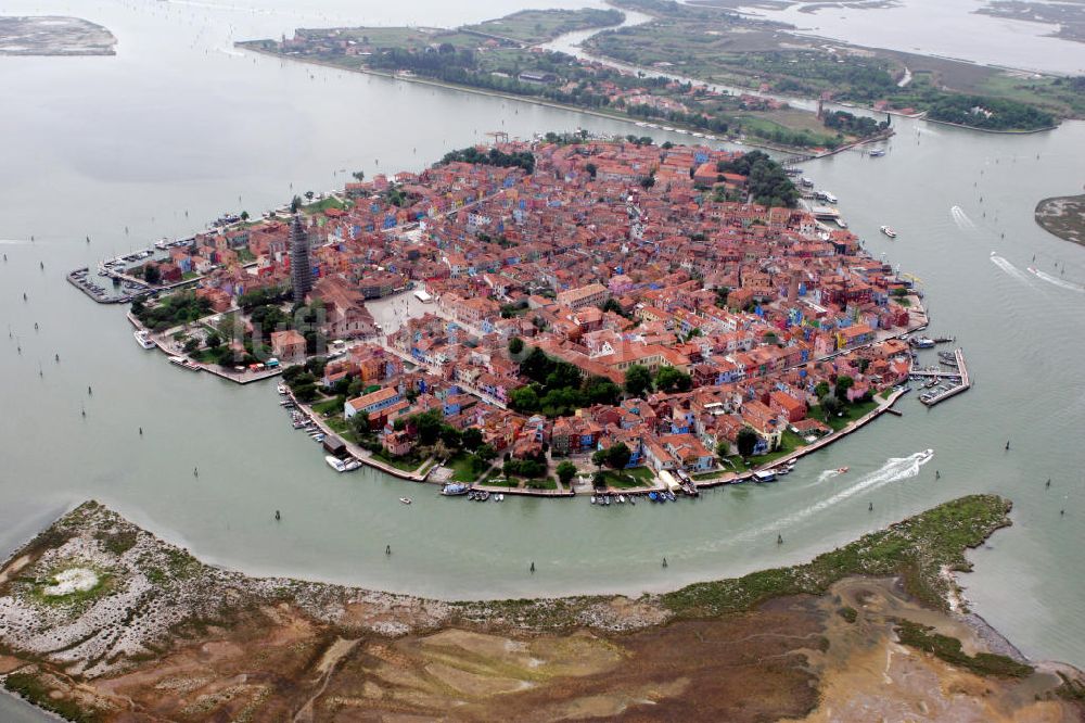 Luftbild Venedig - Burano in der Lagune von Venedig